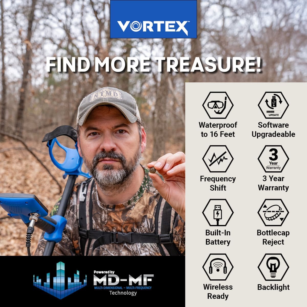 Yozgat Garrett Vortex VX7 Dedektör - Vortex VX7, sahil, park ve tarla arasında geçiş yapan kullanıcı için dengeli güç noktasıdır.